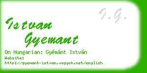 istvan gyemant business card