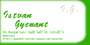 istvan gyemant business card